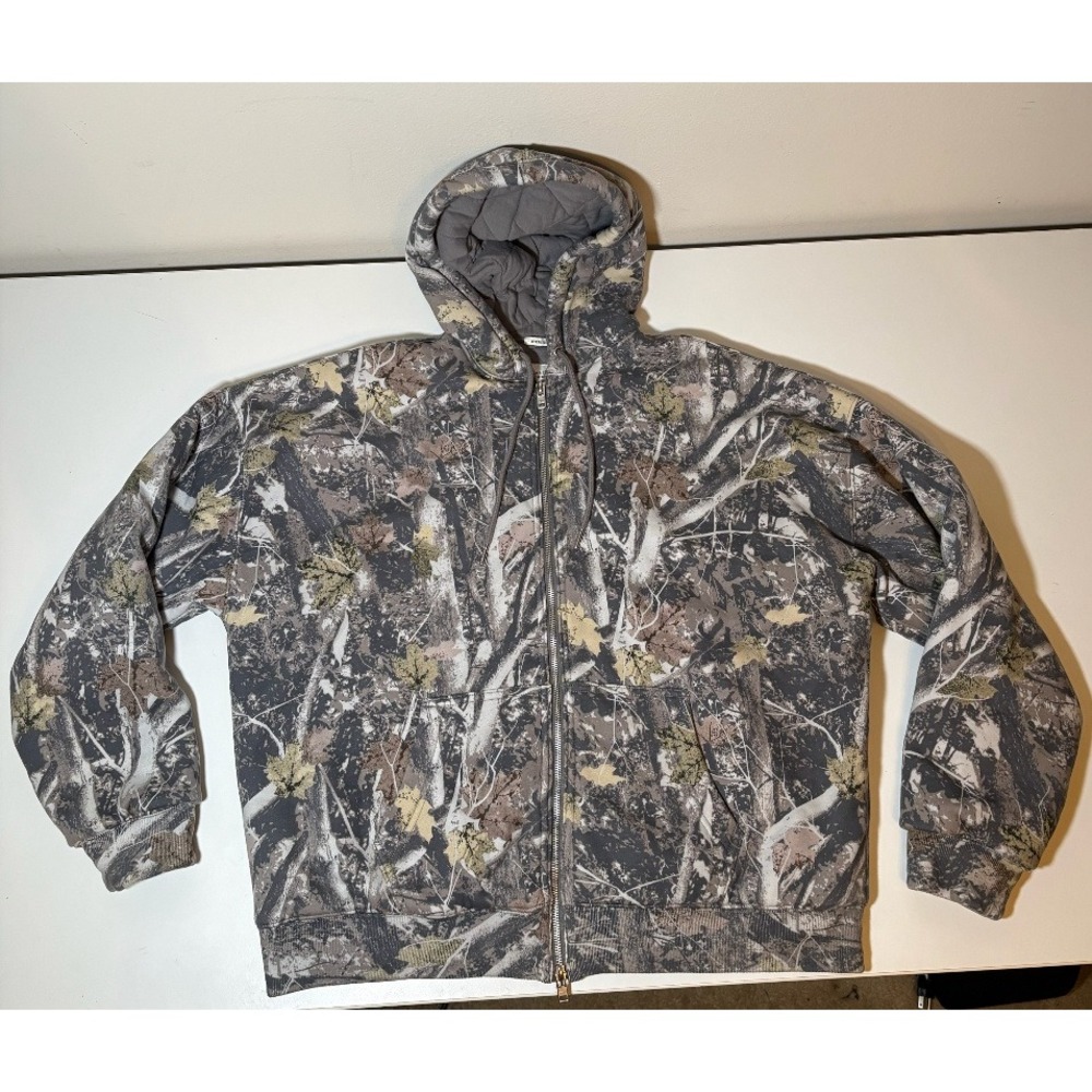 Abercrombie & Fitch Men's Full Zip Camo Hooded Jacket | Large